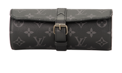 Louis Vuitton Watch Case, Canvas, Mono Eclipse, NFC, DB/B, 2*